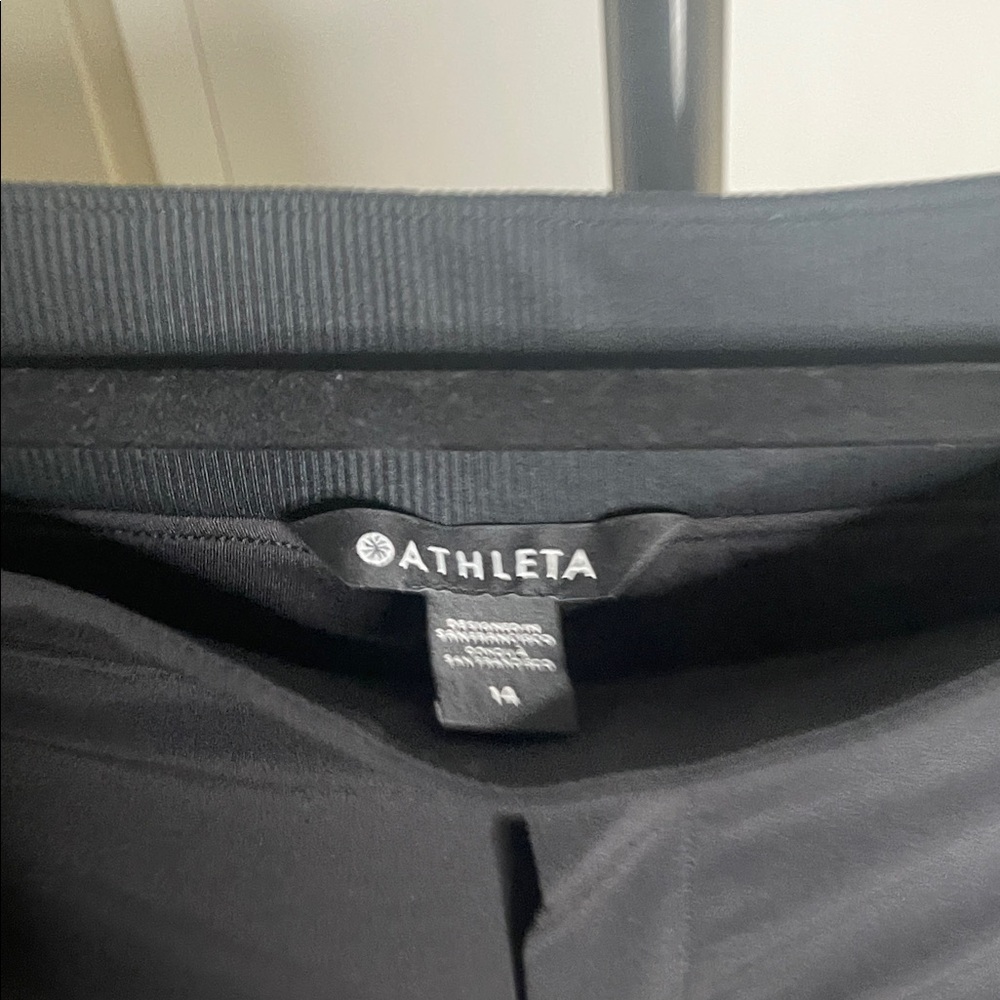 Athleta Jet Black Active Pants lined for cold weather straight leg